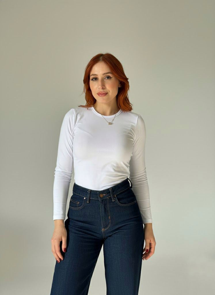 Body Col Rond Blanc