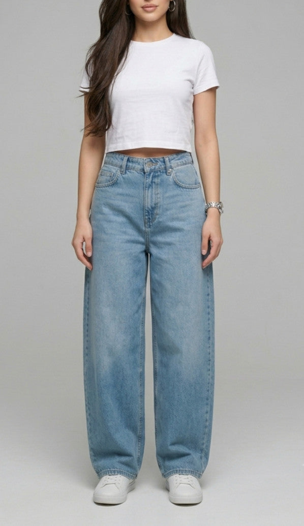 Pantalon Jean Baggy Bleu
