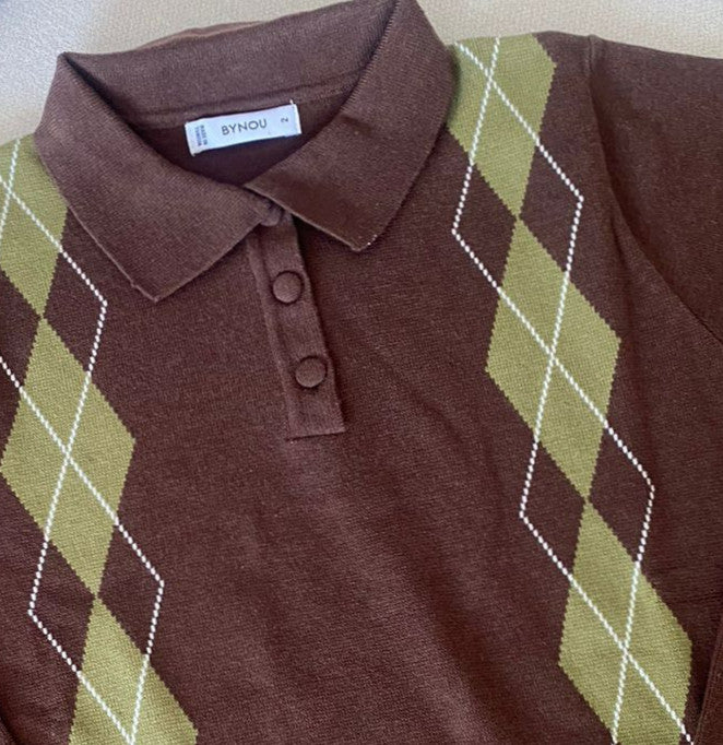 Pull Angelo Marron / Vert