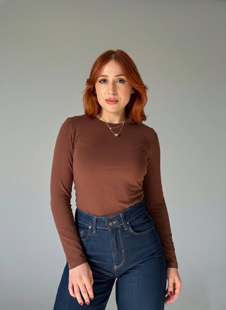 Body Col Rond Marron