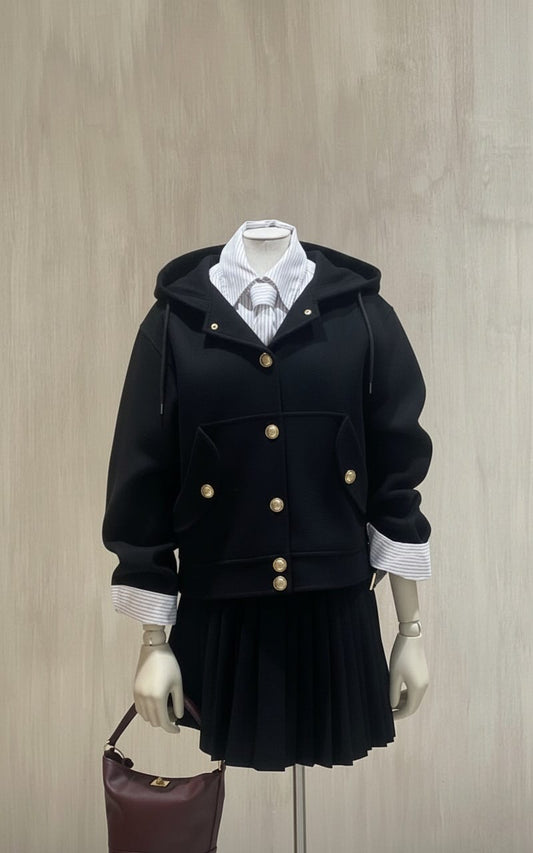 Veste Molletonnée Noire