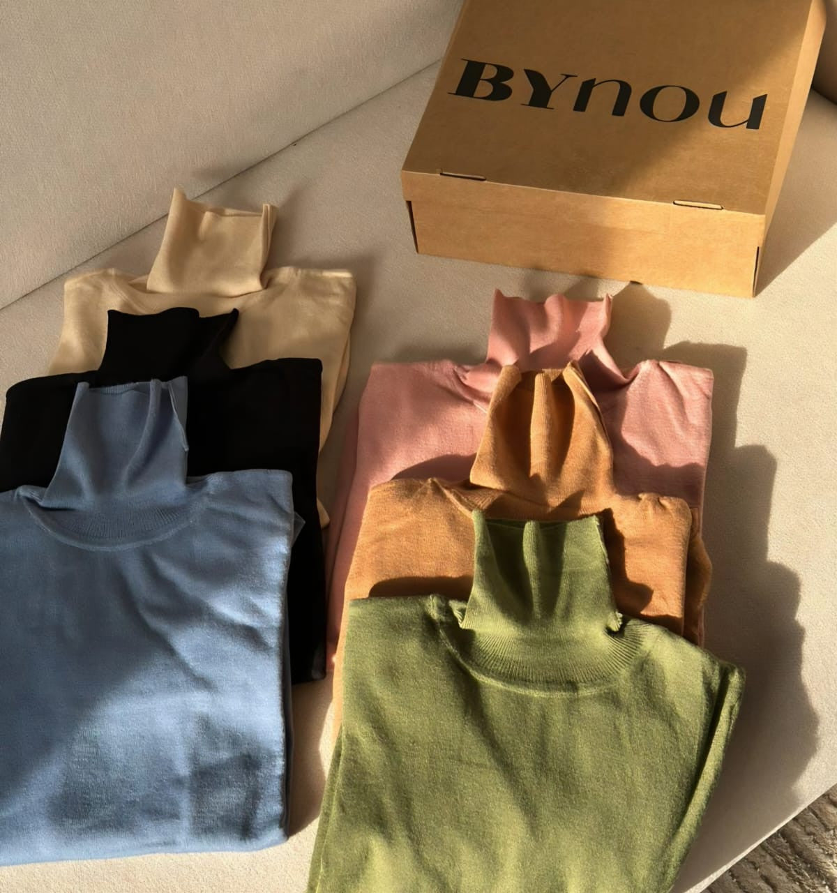 Pull Col Roulé Vert