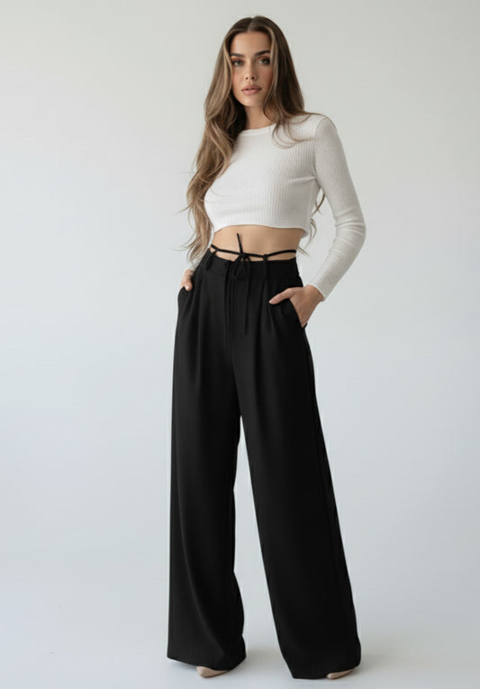 Pantalon corde Noir