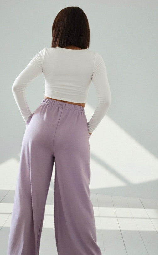 Pantalon modal large Lila