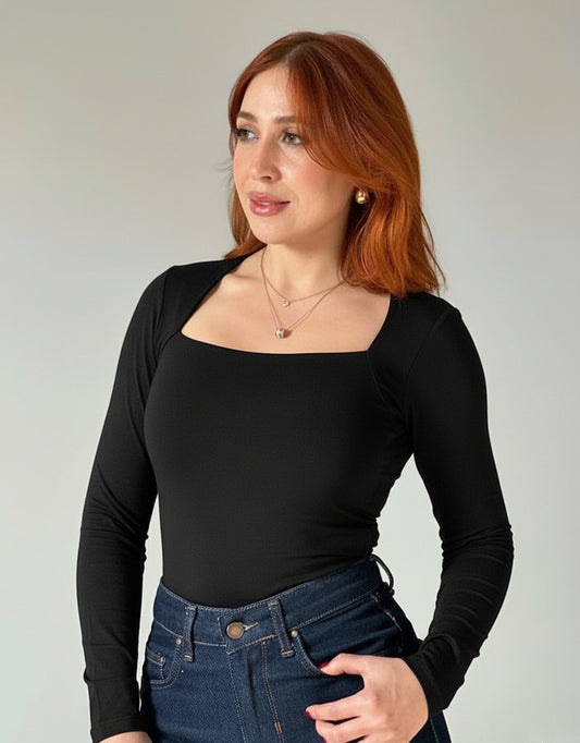 Body Col Carré Noir image 0