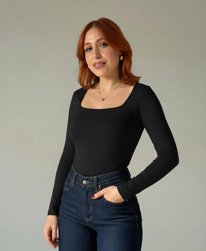 Body Col Carré Noir image 1