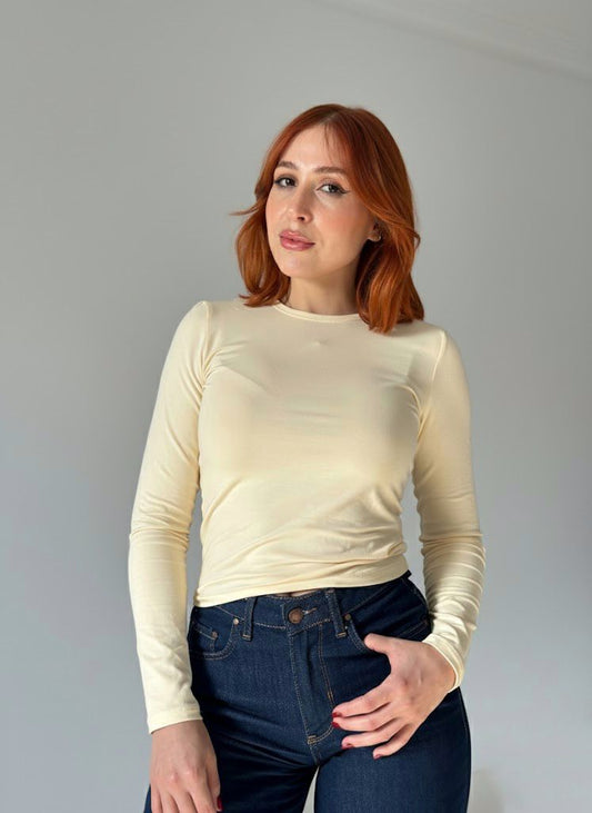 Body Col Rond Jaune Vanille image 0