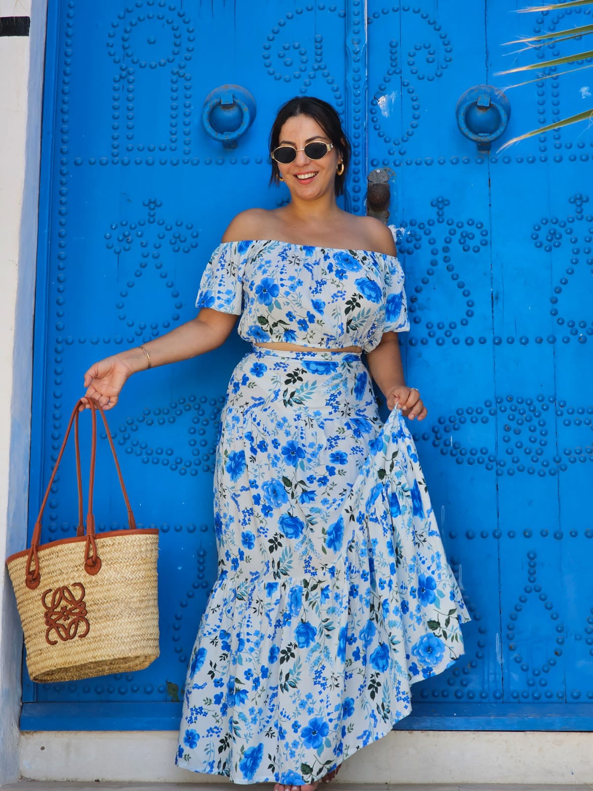 Set Floral Bleu