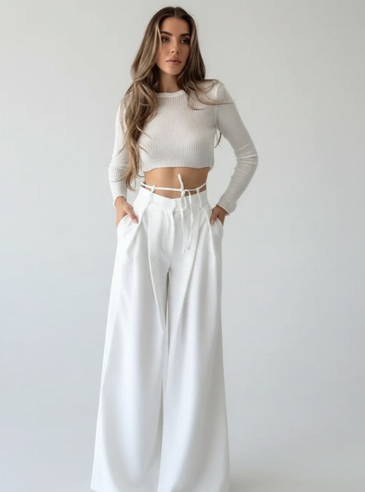 Pantalon corde Blanc