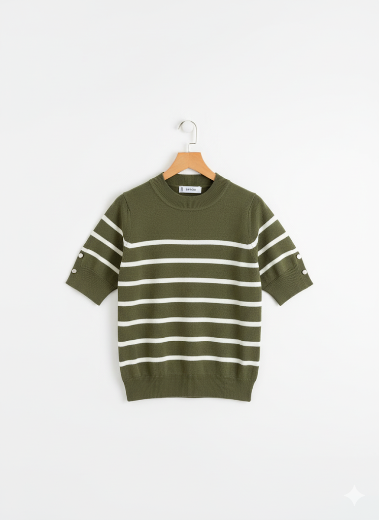 Pull Lama Vert/ Blanc