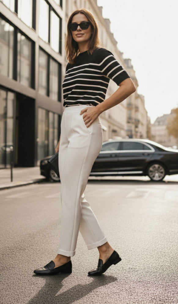 Pantalon Basique  Blanc