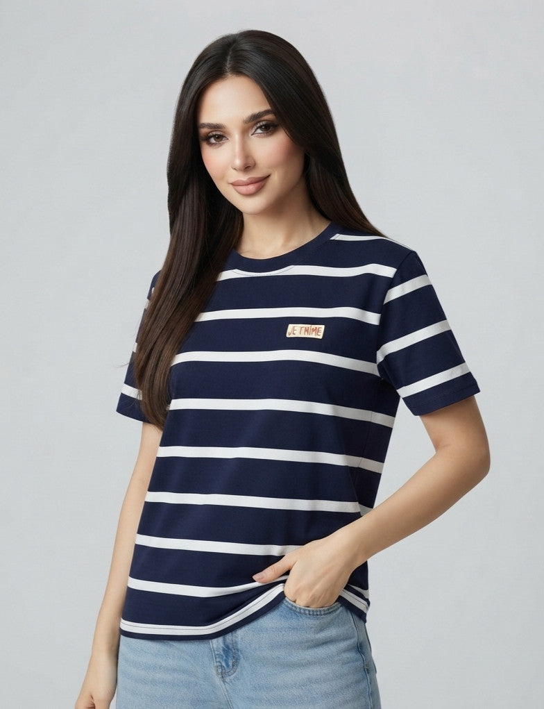 T-shirt Je T'aime Bleu Marine 01
