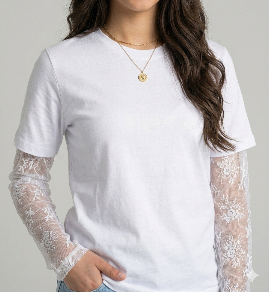 Pull Dentelle Blanc