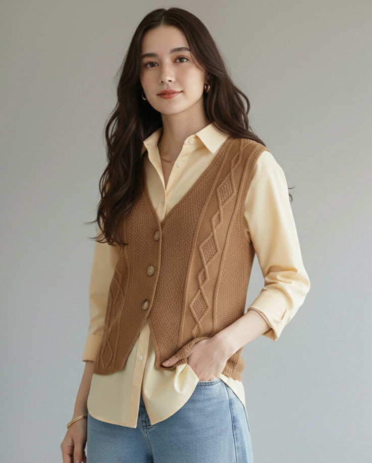 Gilet Marila Marron