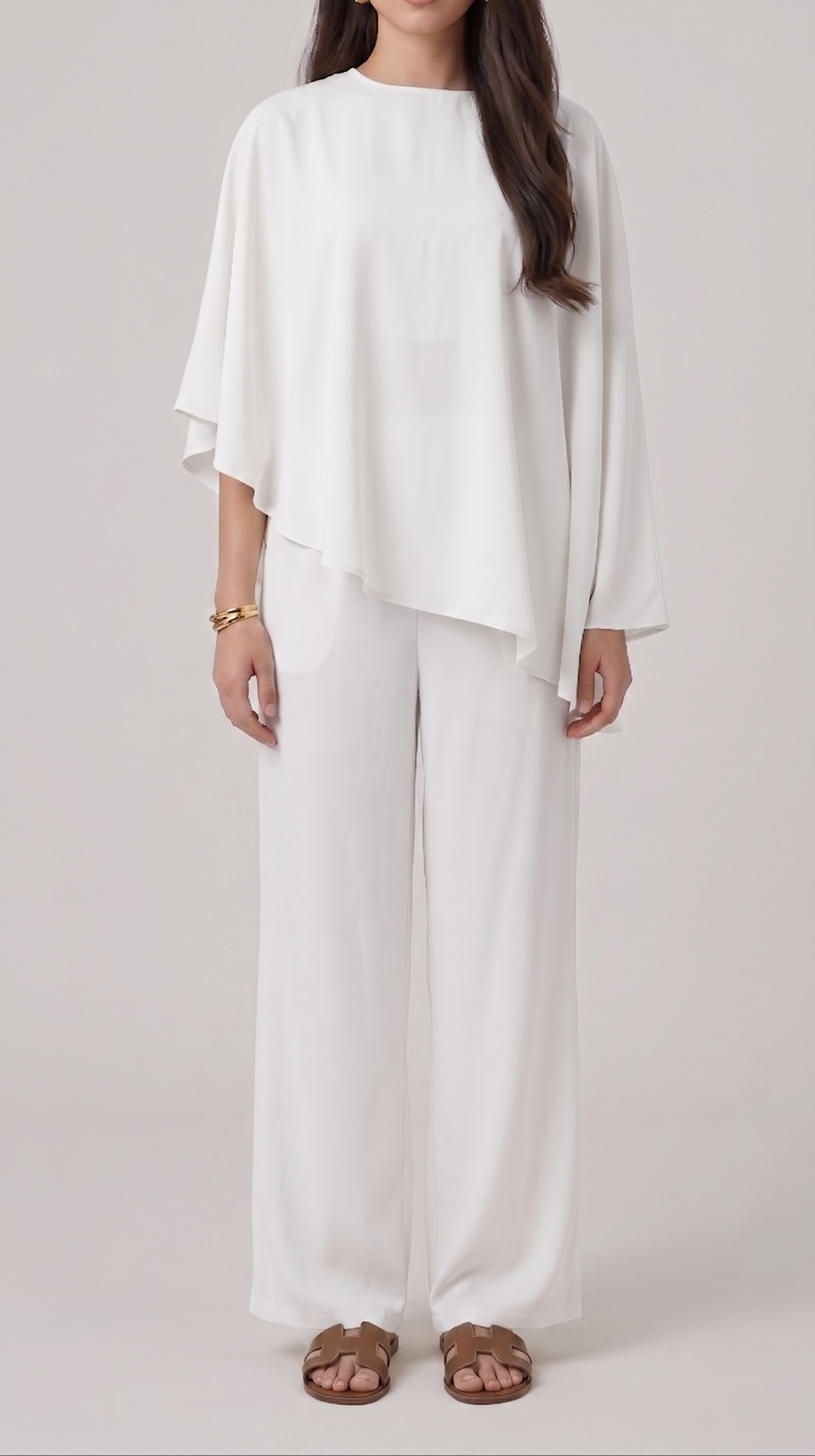 Set Poncho Blanc