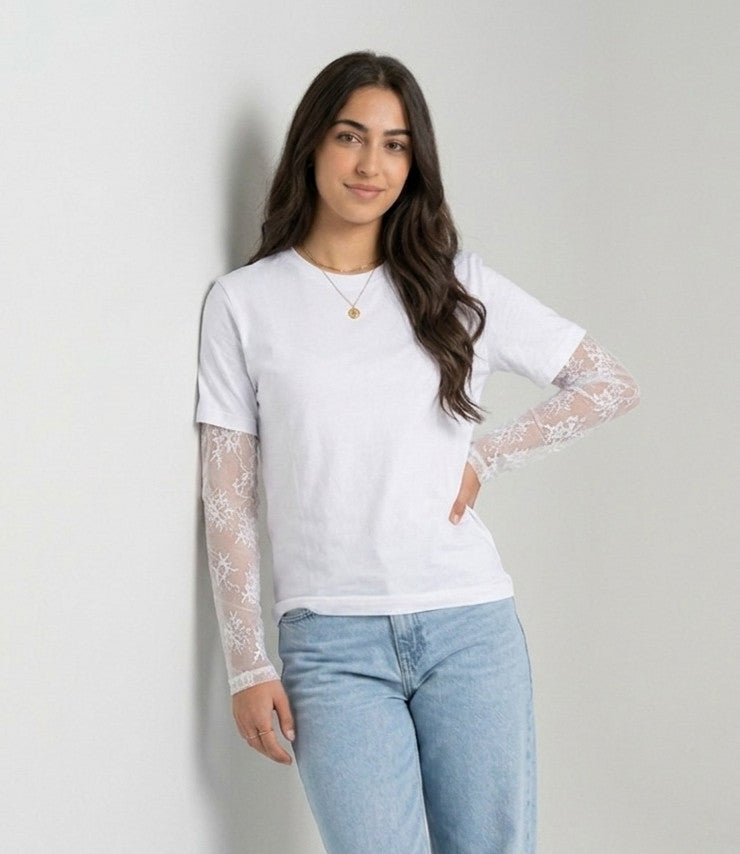 Pull Dentelle Blanc