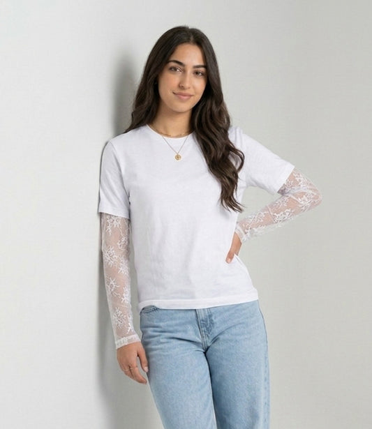 Pull Dentelle Blanc