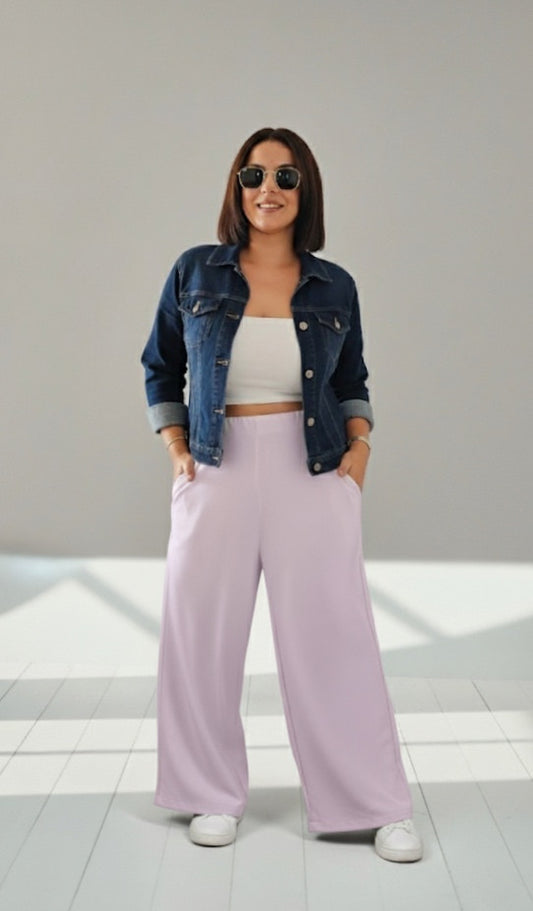 Pantalon modal large Lila