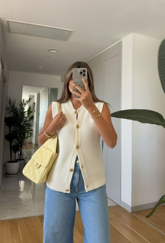 Gilet Soline Ecru