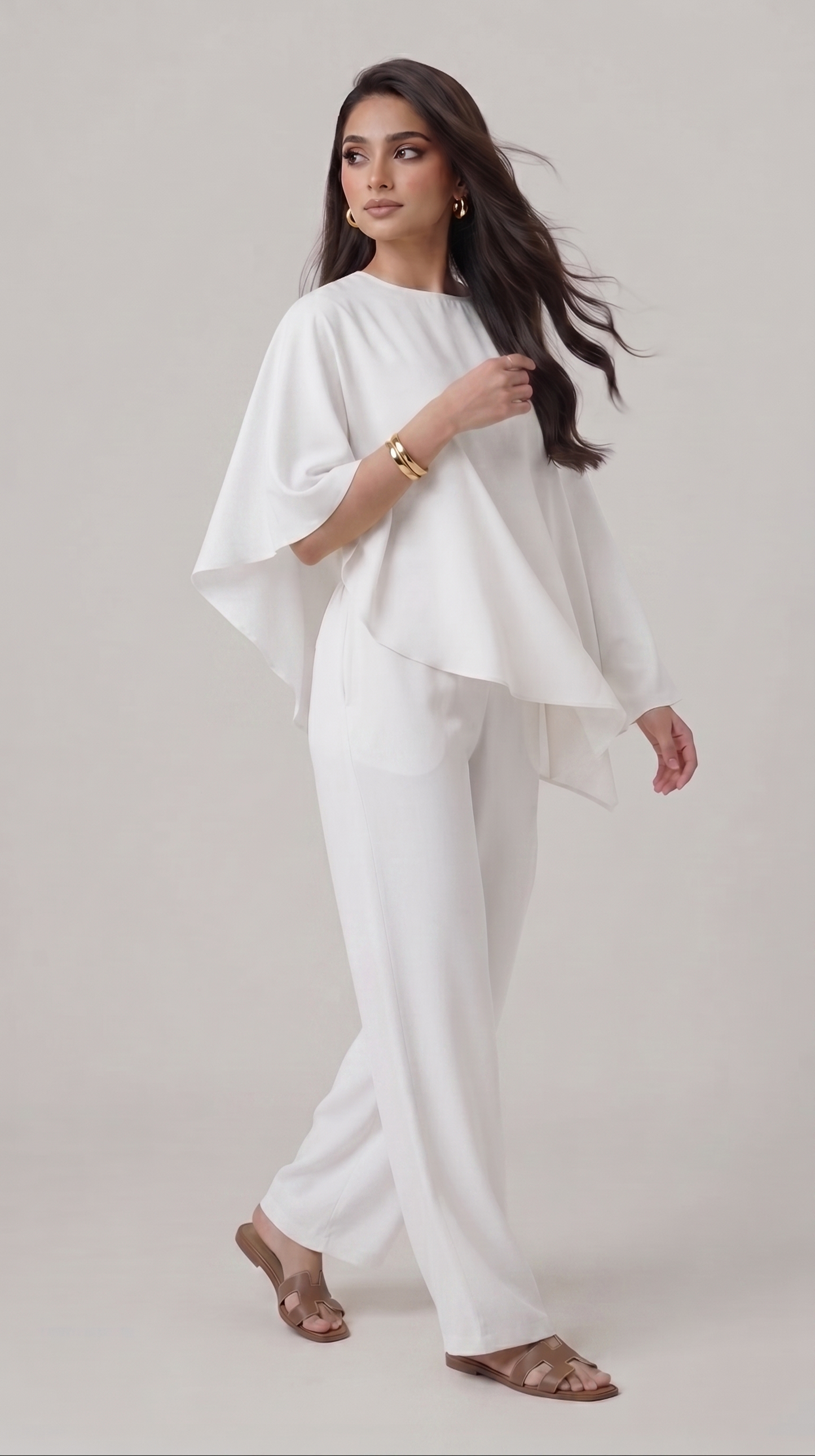 Set Poncho Blanc