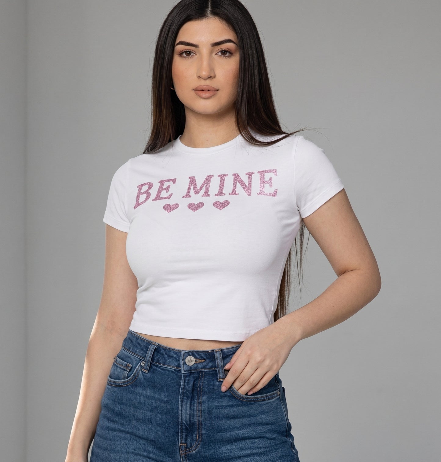 Top Strass Be Mine Blanc