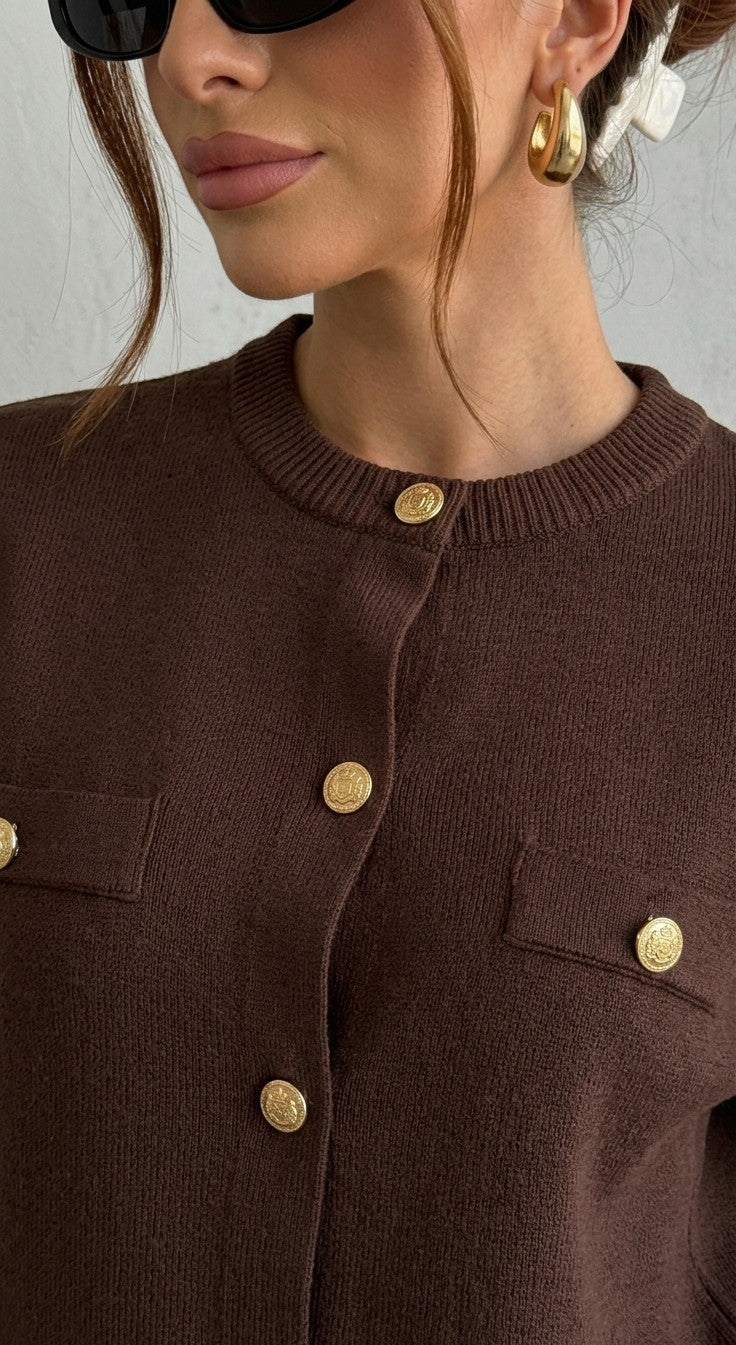 Gilet Valeria Marron