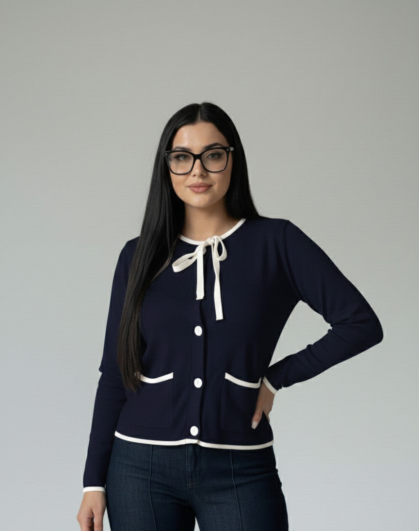 Gilet Papillon Bleu Marine