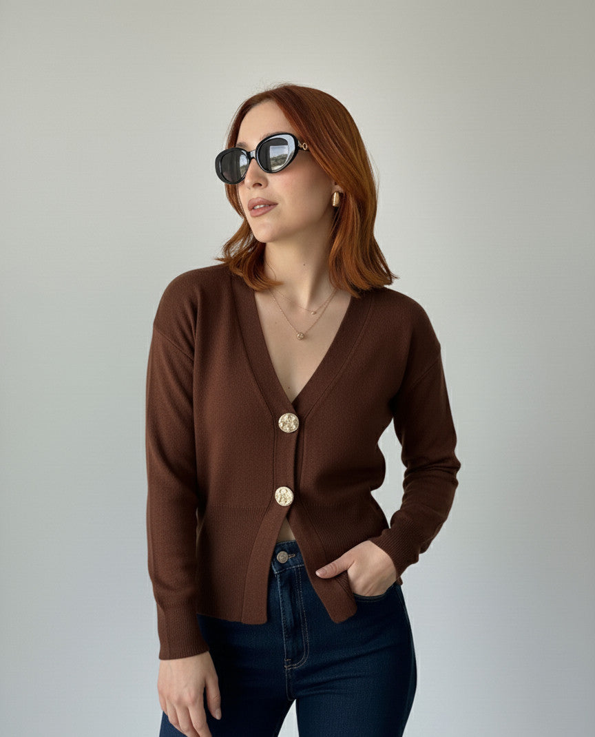 Gilet Nevin Marron
