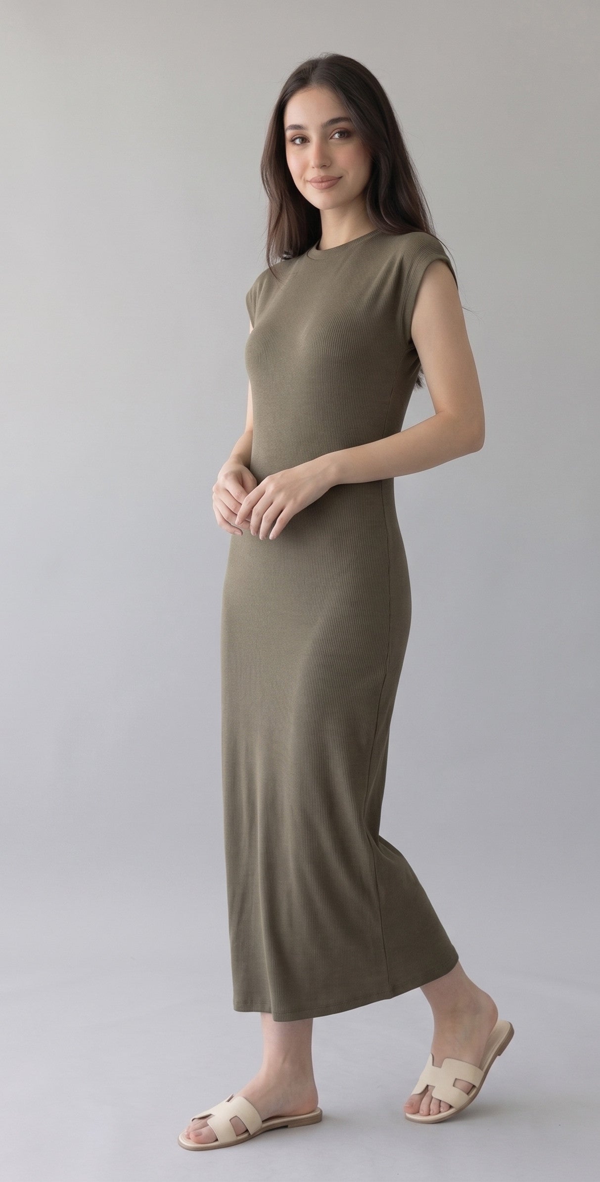 Robe Ella Vert Militaire