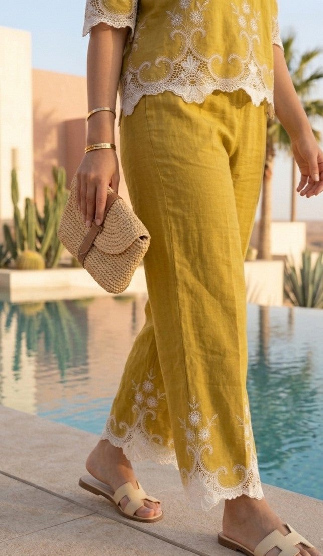 Set Sabrina Brodé Vert