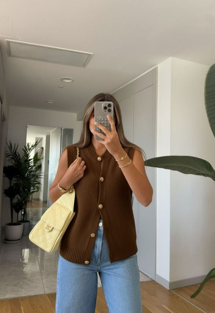 Gilet Soline Marron