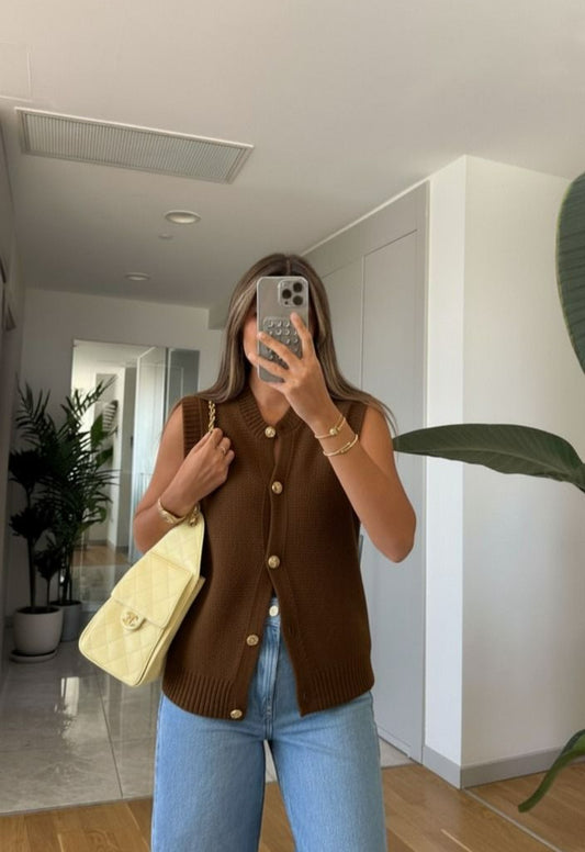 Gilet Soline Marron