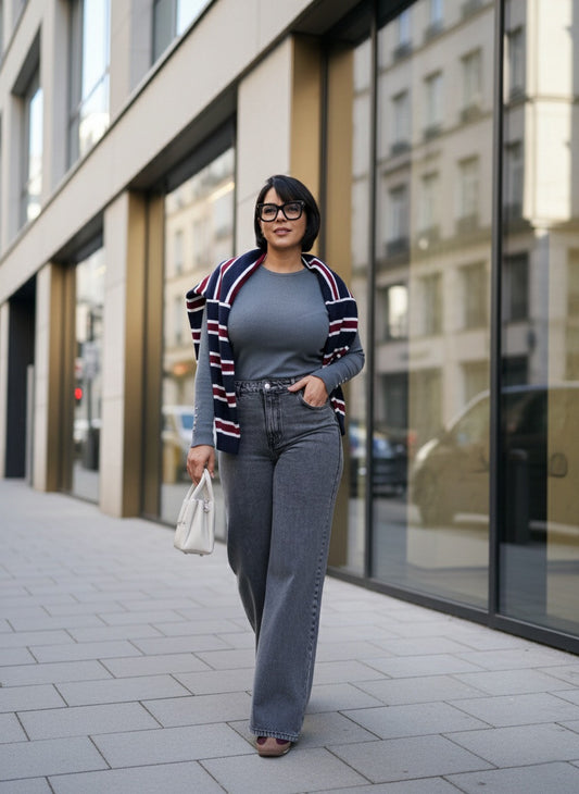 Pantalon Jean Gris Clair