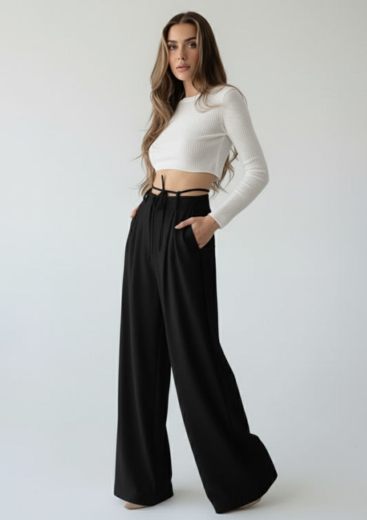 Pantalon corde Noir