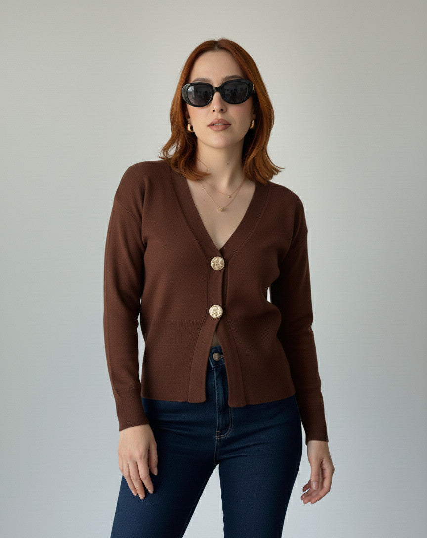 Gilet Nevin Marron