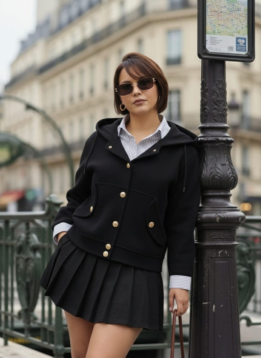 Veste Molletonnée Noire
