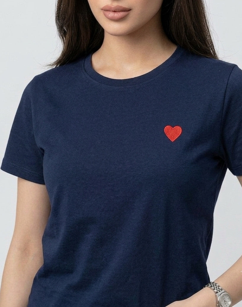T-shirt Cœur Bleu