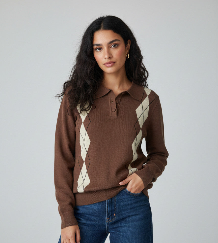 Pull Angelo Marron / Beige