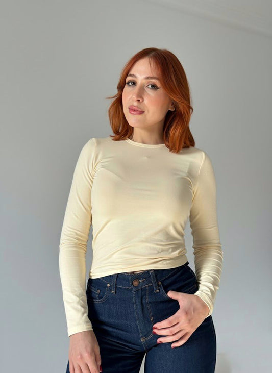 Body Col Rond Jaune Vanille