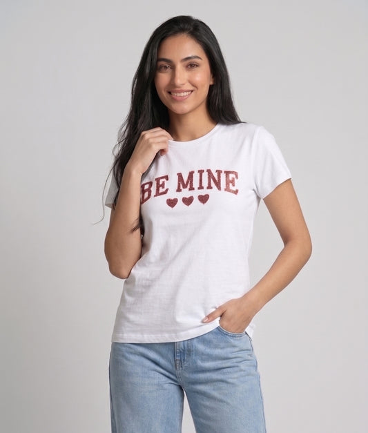 T-Shirt Be Mine Blanc