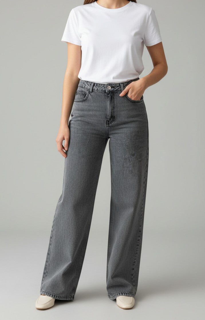 Pantalon Jean Gris Clair