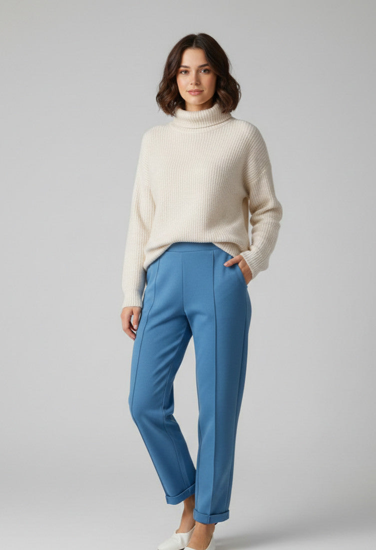 Pantalon Basique Bleu Jean