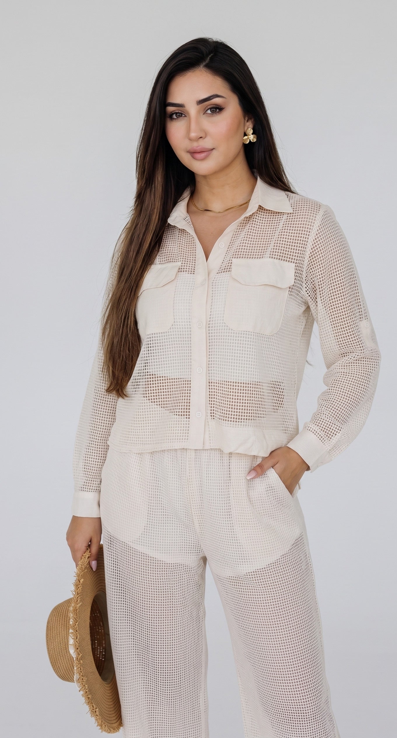 Set Pantalon Crochet Créme