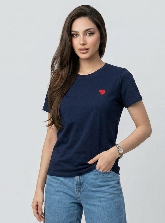 T-shirt Cœur Bleu
