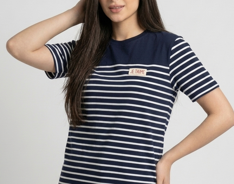 T-shirt Je T'aime Bleu Marine