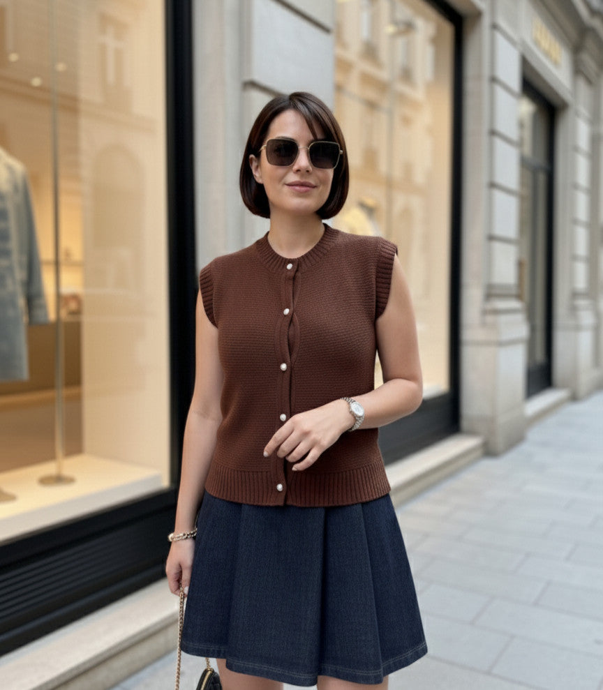 Gilet Soline Marron