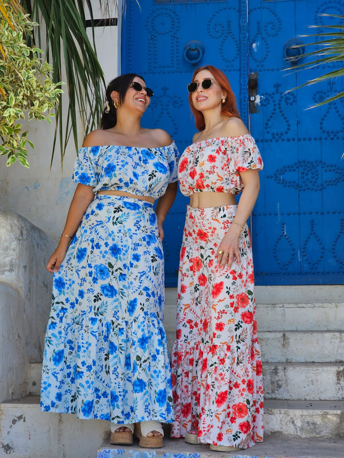 Set Floral Bleu
