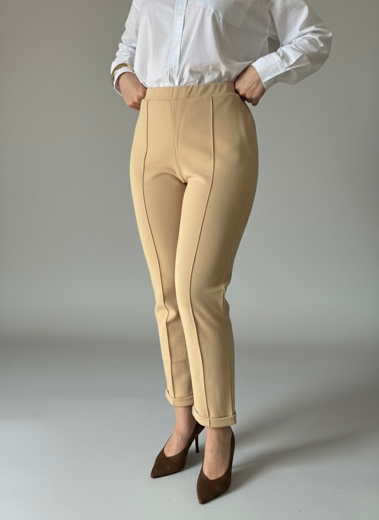 Pantalon Basique Beige