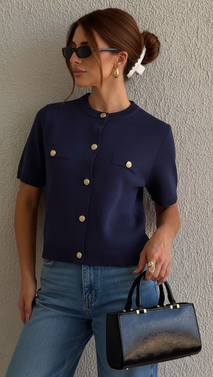 Gilet Valeria Bleu Marine