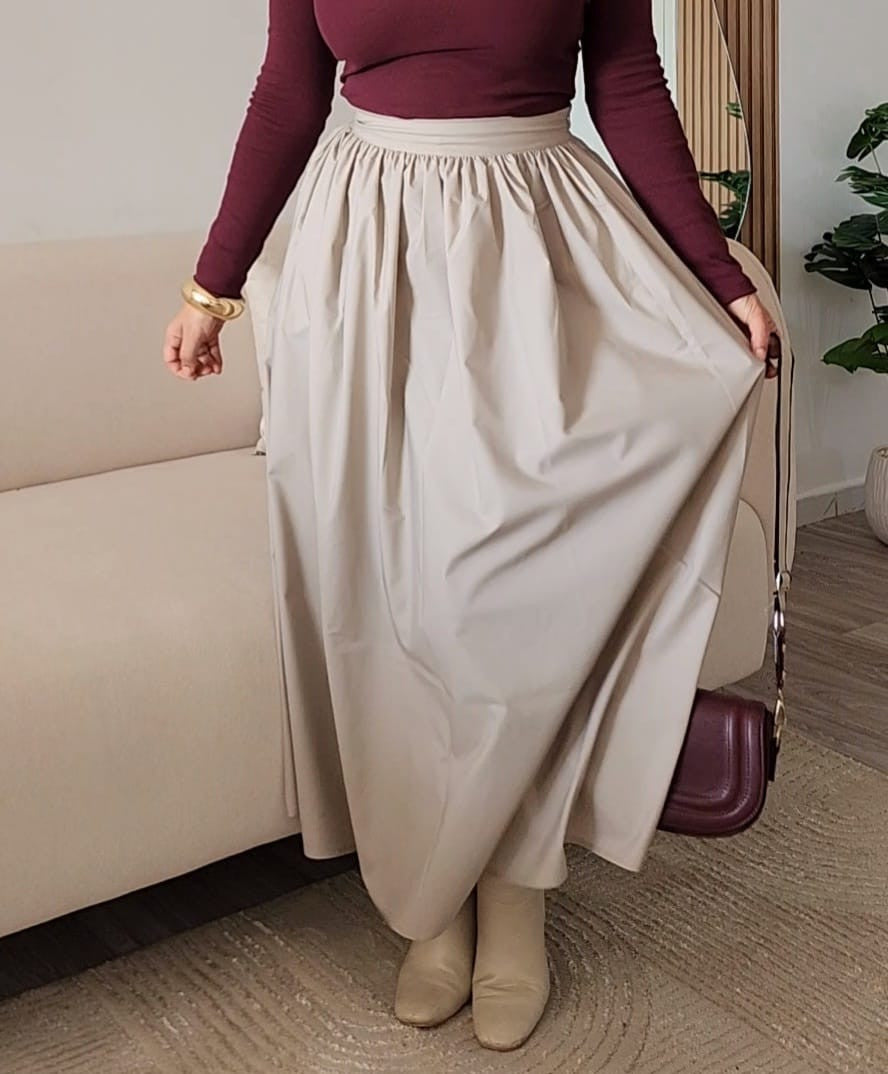 Jupe Elena Grège